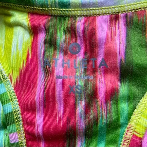 Athleta Top Wailea Chi Racerback Running Tank Tropical Multicolor Womens Size XS - Picture 6 of 9